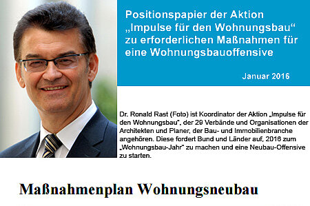 Positionspapier der Aktion „Impulse für den Wohnungsbau“ zu erforderlichen Maßnahmen für eine Wohnungsbauoffensive
